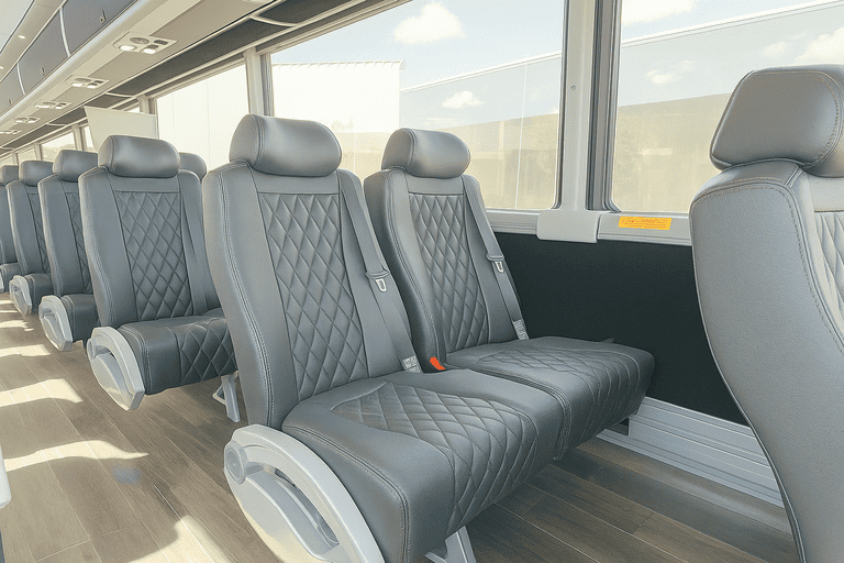 interior of Charter Bus Rental Brooklyn Park charter bus